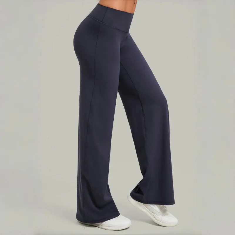 

Women's Straight Yoga Pants with Hip Lifting Breathable Tight Fitting Wide Leg Outdoor Sports Running Casual Fitness Pants