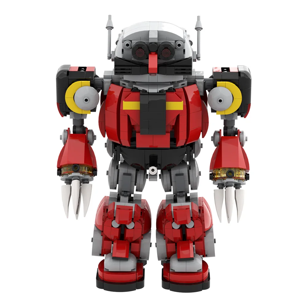 MOC-Robot de huevo de muerte para niños, bloques de construcción, película Popular, Robot de huevo de muerte, modelo de ladrillos, juguetes de ensamblaje, regalos de Robot de huevo de muerte