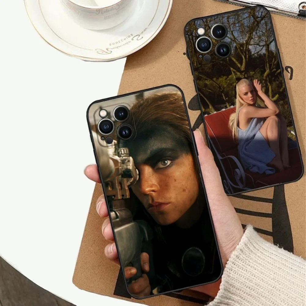

Anya Taylor Joy Phone Case For Apple iPhone 15,14,13,12,11,XS,XR,X,8,7,Pro,Max,Plus,mini Silicone Black Cover
