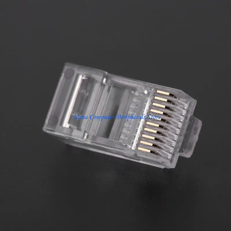 F68C UTP Ethernet Connector Modular Crystal Plug 10-Pin Cable