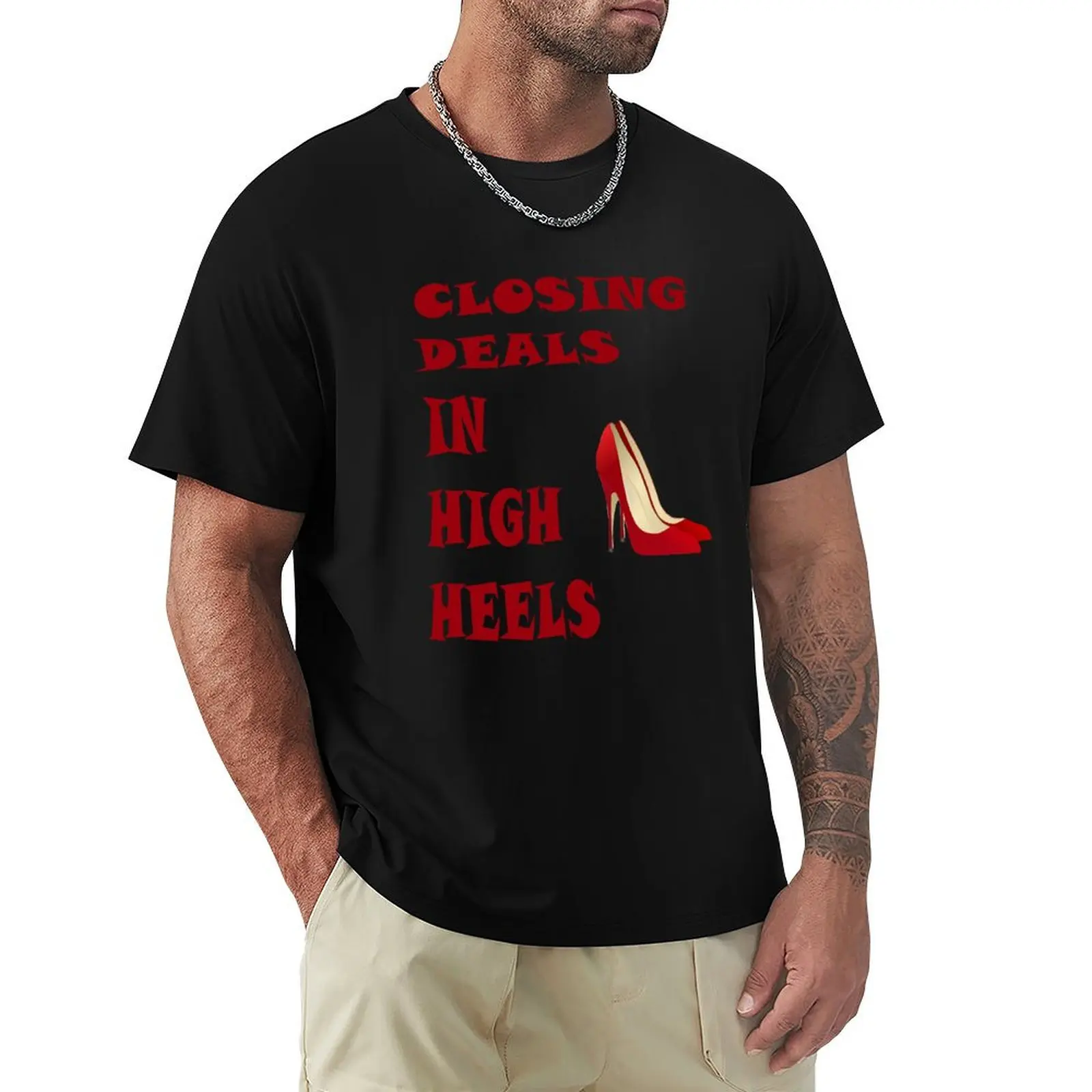 Closing Deals in High Heels T-Shirt Utility Casual Work T-Shirt