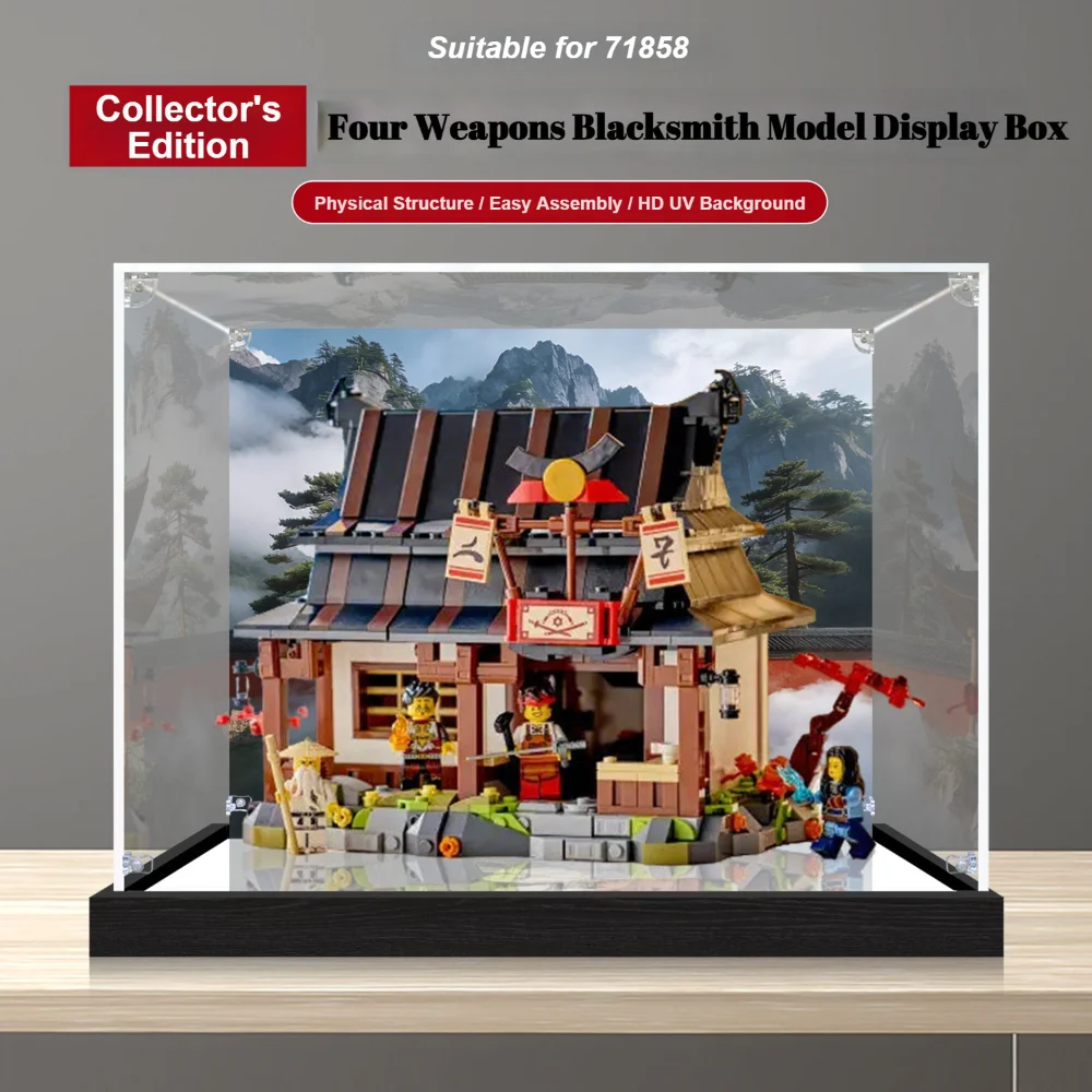 new-3mm-dustproof-display-box-for-lego-71858-four-weapons-blacksmith-model-storage-box-case-organizer-lego-set-not-included