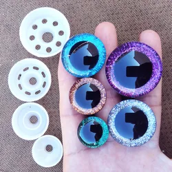 10Pcs Mixed Color Doll Accessories 3D Eyeballs 9/12/14/16/18mm Flash Color Eyes 1/3 1/4 1/6 1/8 1/12 Dolls Animal Eyes DIY Toy