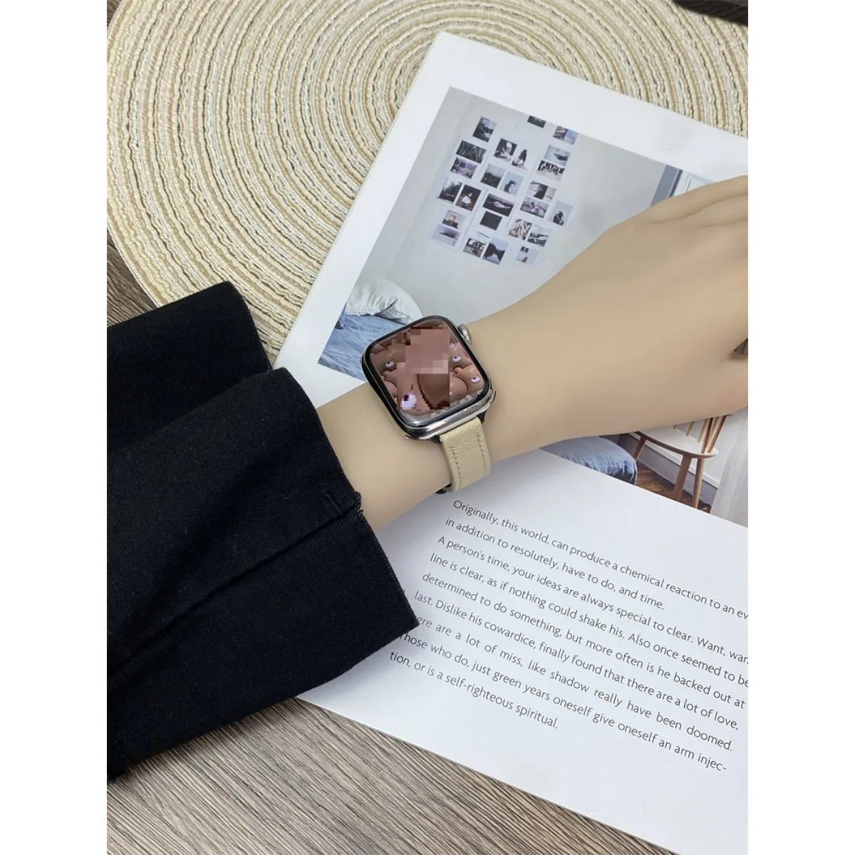 Bracelet de montre pour iwatch 42/44/45/46/49 mm 38/40/41 mm Bracelet de montre tendance en cuir PU pour montres série Ultra2 série 10/9/8/7/6/5/4/3/2/1_voghion.com