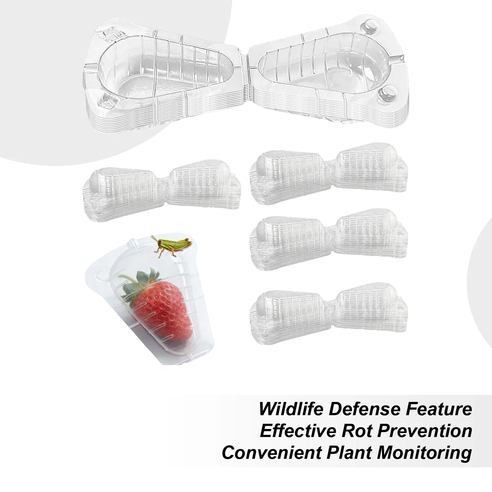 

Прозрачный защитный барьер для растений, 50 шт., многоразовые защитные чехлы для клубники и черники, защита фруктов для садовых растений, овощей и фруктов