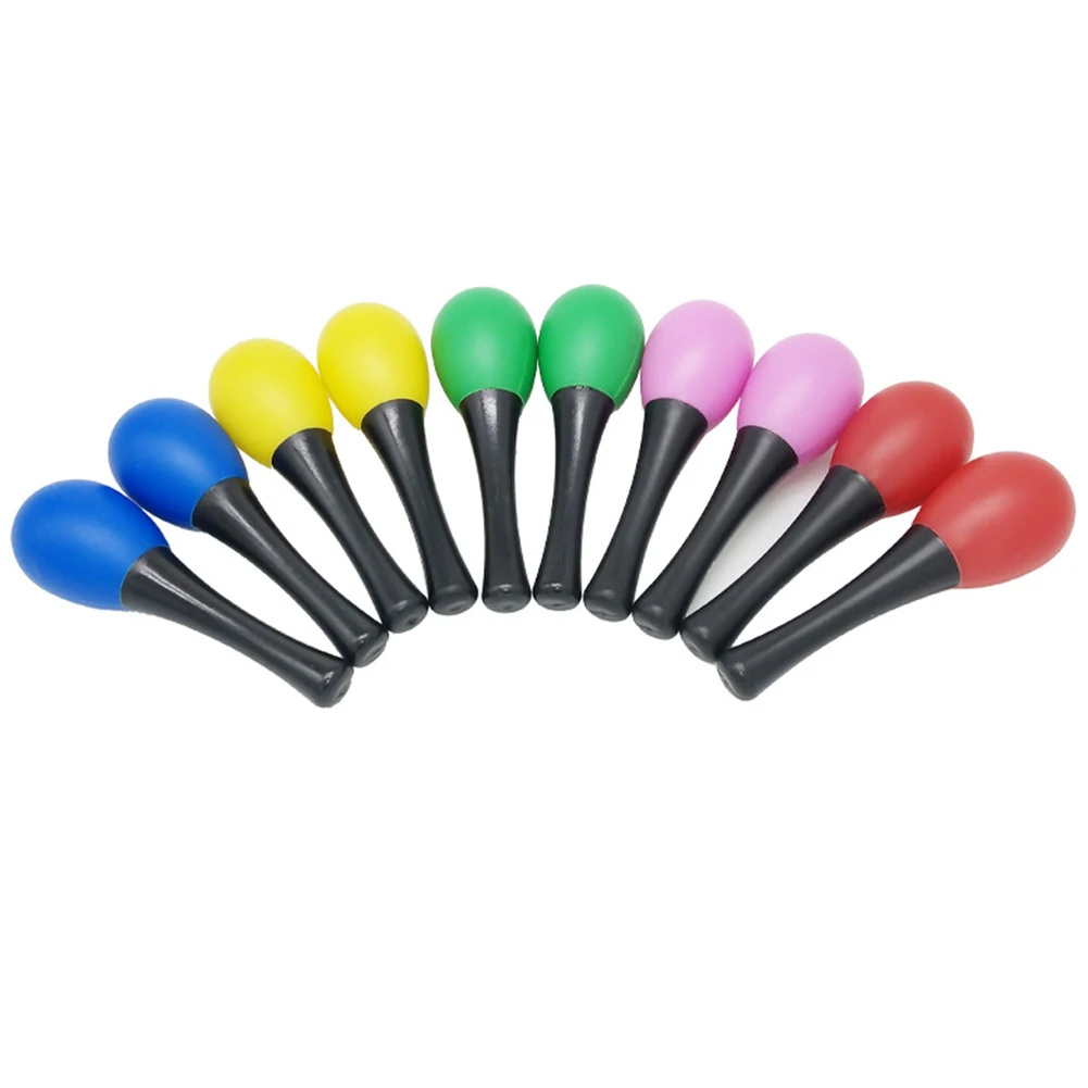 2pcs Maracas Sand Hammer Rattle Shaker Plastic Percussion Musical Instruments Toys Practical Replacement Musical Parts
