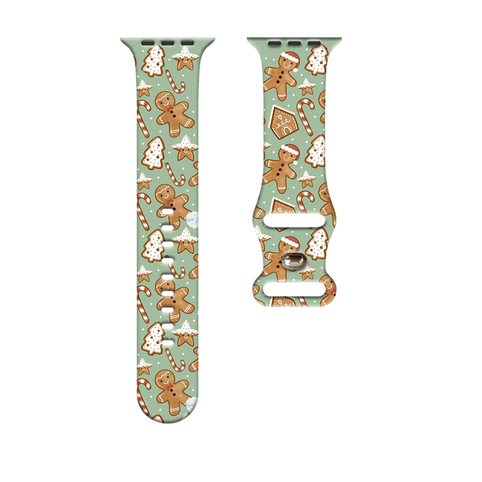 

Enjoy gingerbread Printed Strap for Apple Watch 46mm 45mm 42mm 40mm Watchband Replaceable Bracelet for iWatch 10 9 8 7 Band