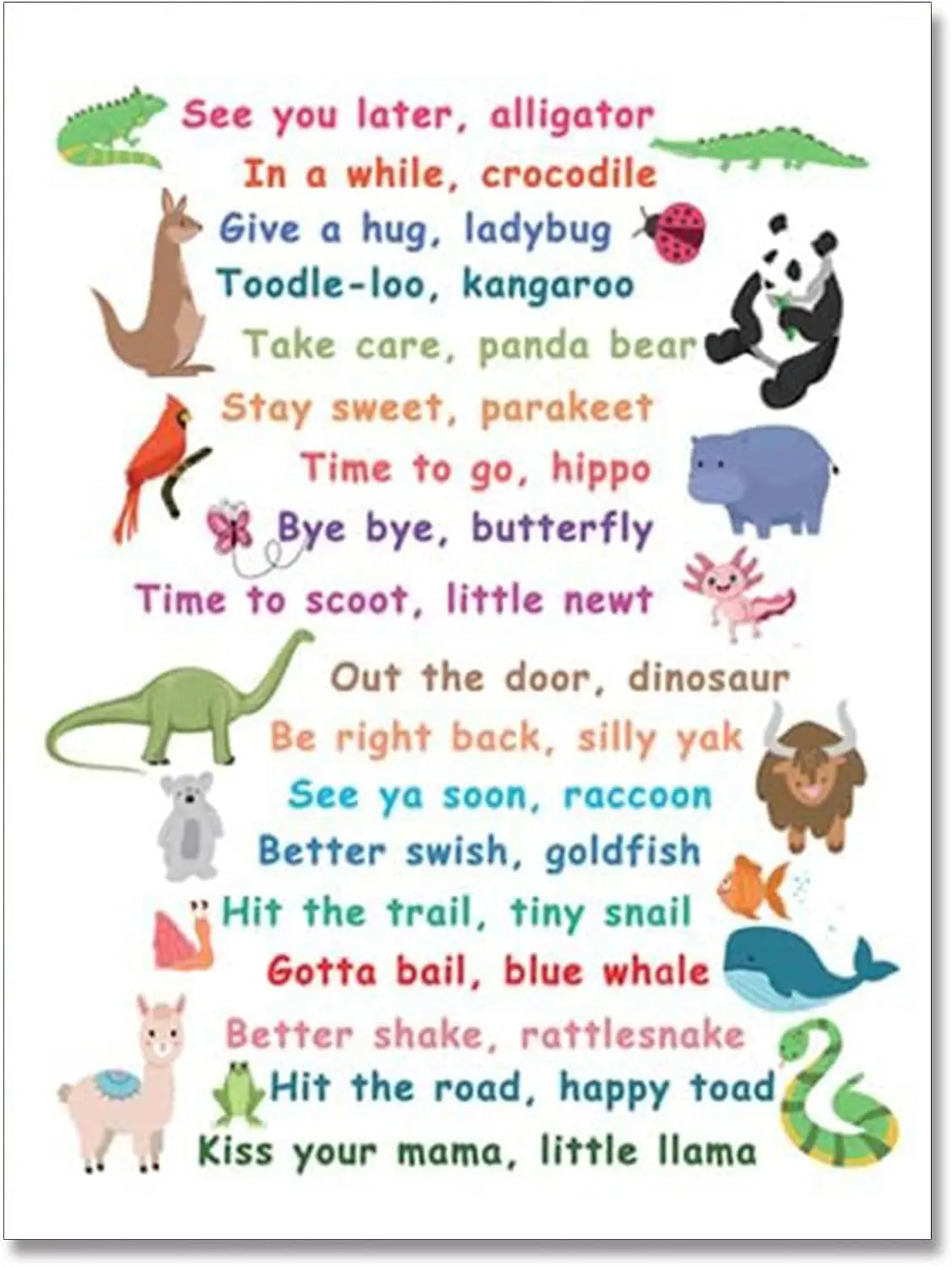 See You Later Alligator Wall Art,Funny Metal Tin Sign Animal Art for Nursery Kids Playroom Classroom Decor -alumi