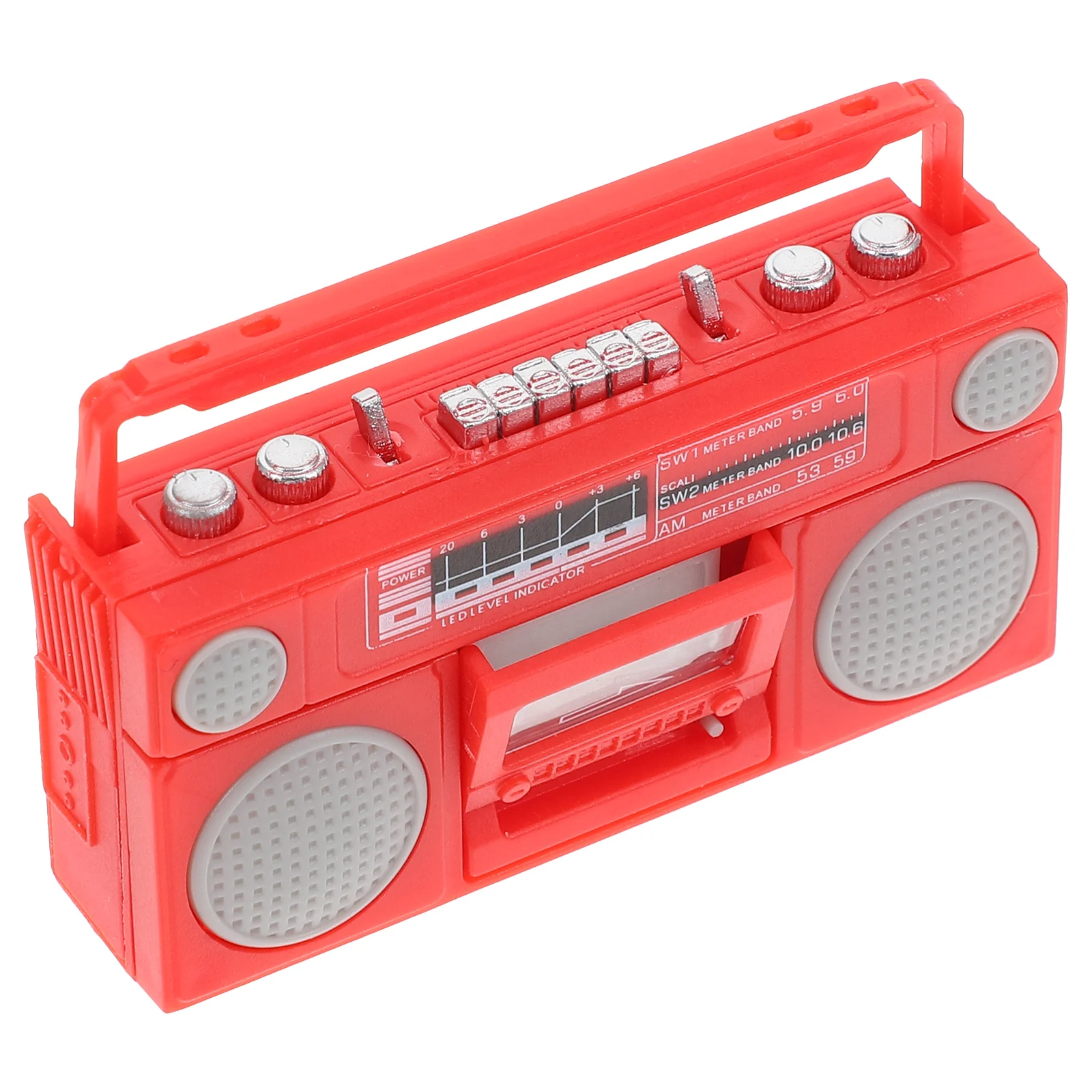 

Model Radio Desktop Vintage Home Decor Household Plastic Decorative Mini Ornament Accessory Retro