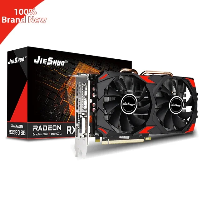 In Stock 100% New Original Graphics Cards RX 580 8GB Video Card 256Bit GDDR5 rx580 Graphic Card rtx 580 pc gpu gaming grafic