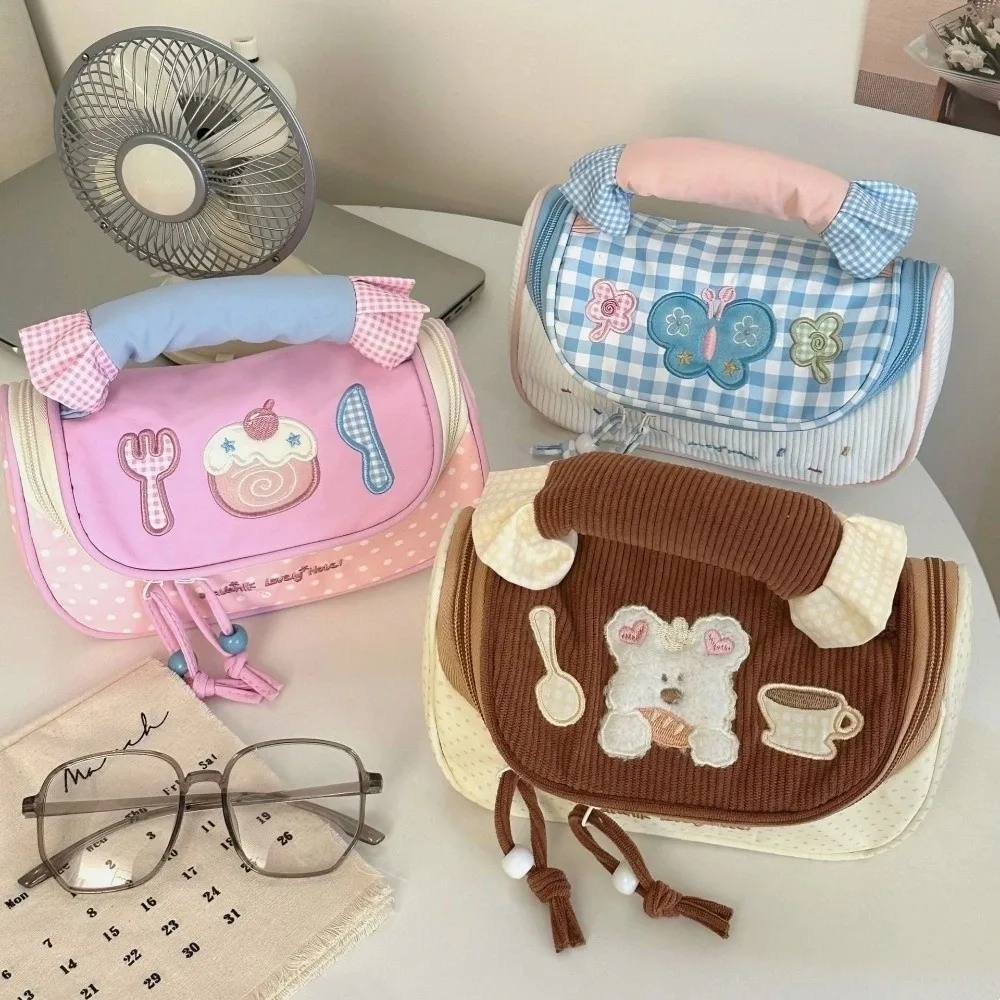 

Puppy Dog Cartoon Stationery Bag Desktop Storage Large Capacity Korean Style Pencil Case Aesthetic Pink/Blue/Coffee