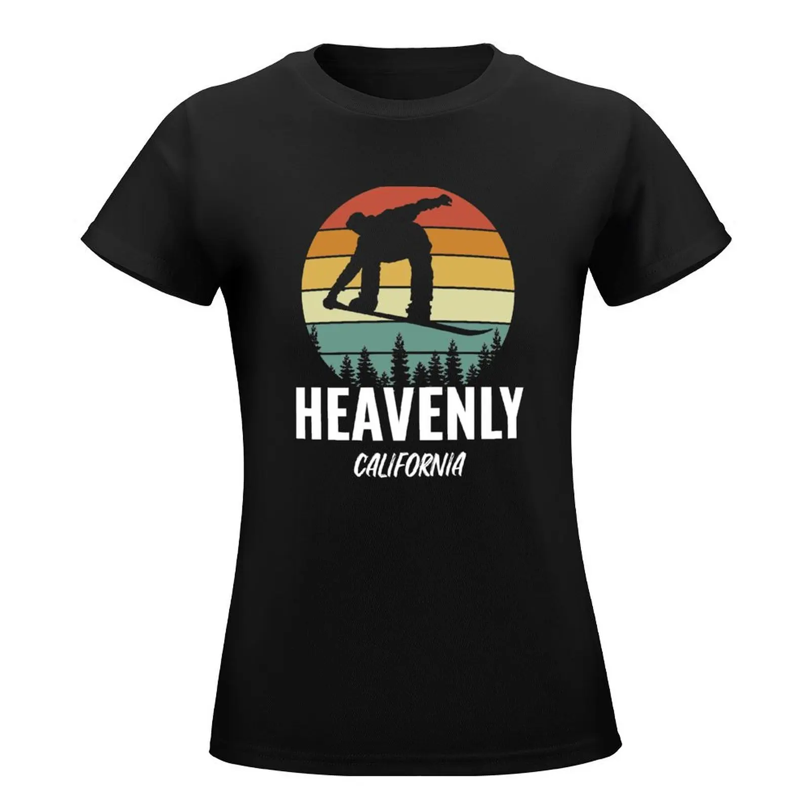 heavenly snowboarding california vintage sunset T-Shirt heavyweights plus sizes quick-drying T-shirt Women