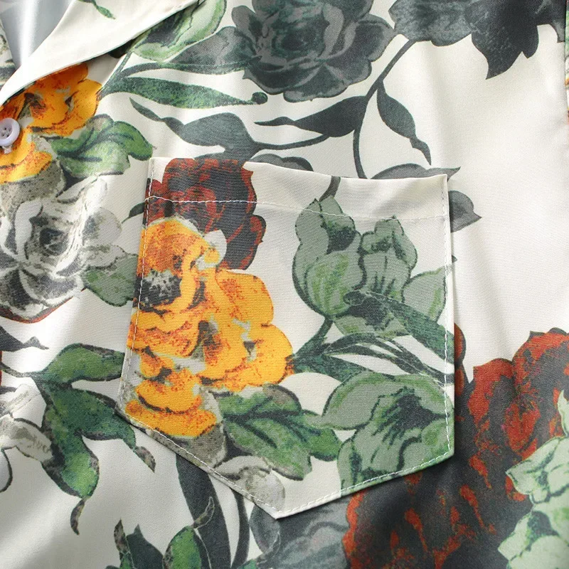 Camisa impressa masculina de manga curta estilo chinês camisa fina roupas preferidas para festas na praia essencial para beachtoourism