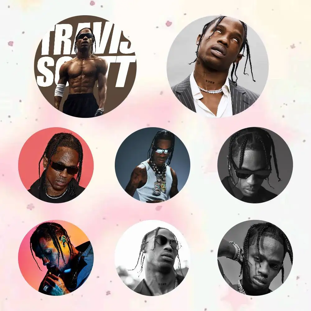 Singer Travis Scott Anime Pins Creative Brooches Character Icon Badges For Clothes Decoration Backpack Accessories Gifts