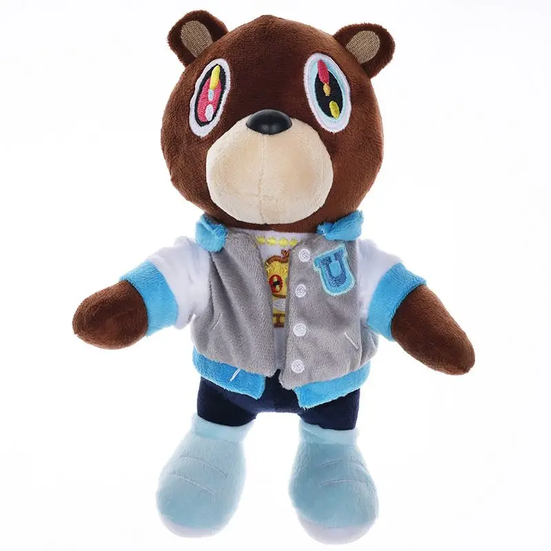 The 30cm  Kanye Dropout Bear Teddy Bear Plush Toys Kanye West Graduation Soft Stuffed Home Room Decor Birthday Gift