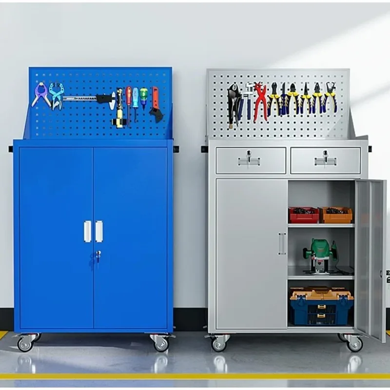 

Mobile Workbench With Drawers Wheeled Tool Cabinet For Factory Workshop Hardware Parts Storage And Organization Arrangement