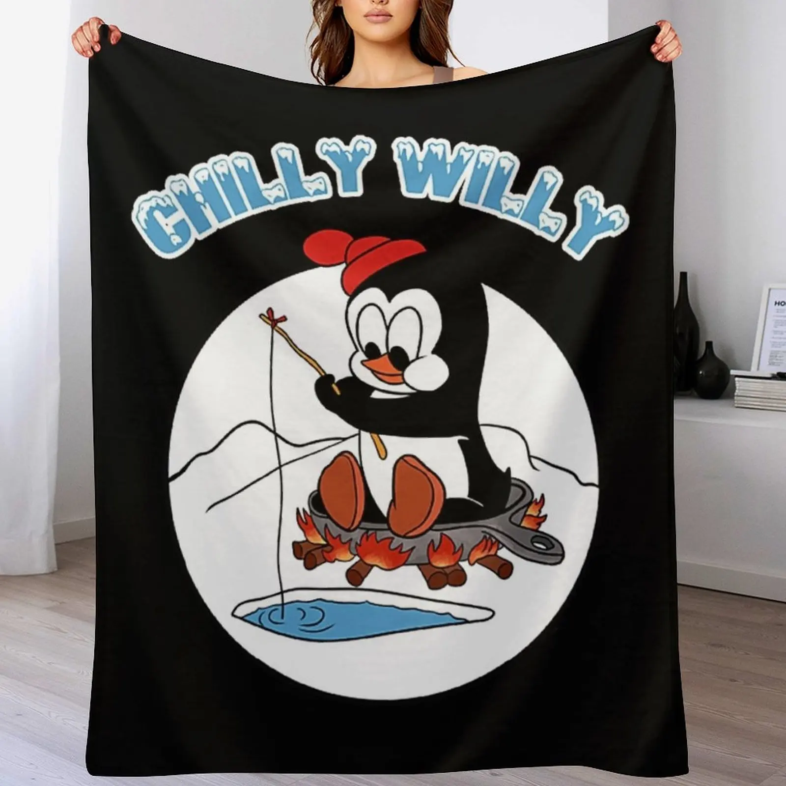 

Chilly Willy Throw Blanket Stuffeds Luxury Designer Cute Plaid Luxury St Blankets