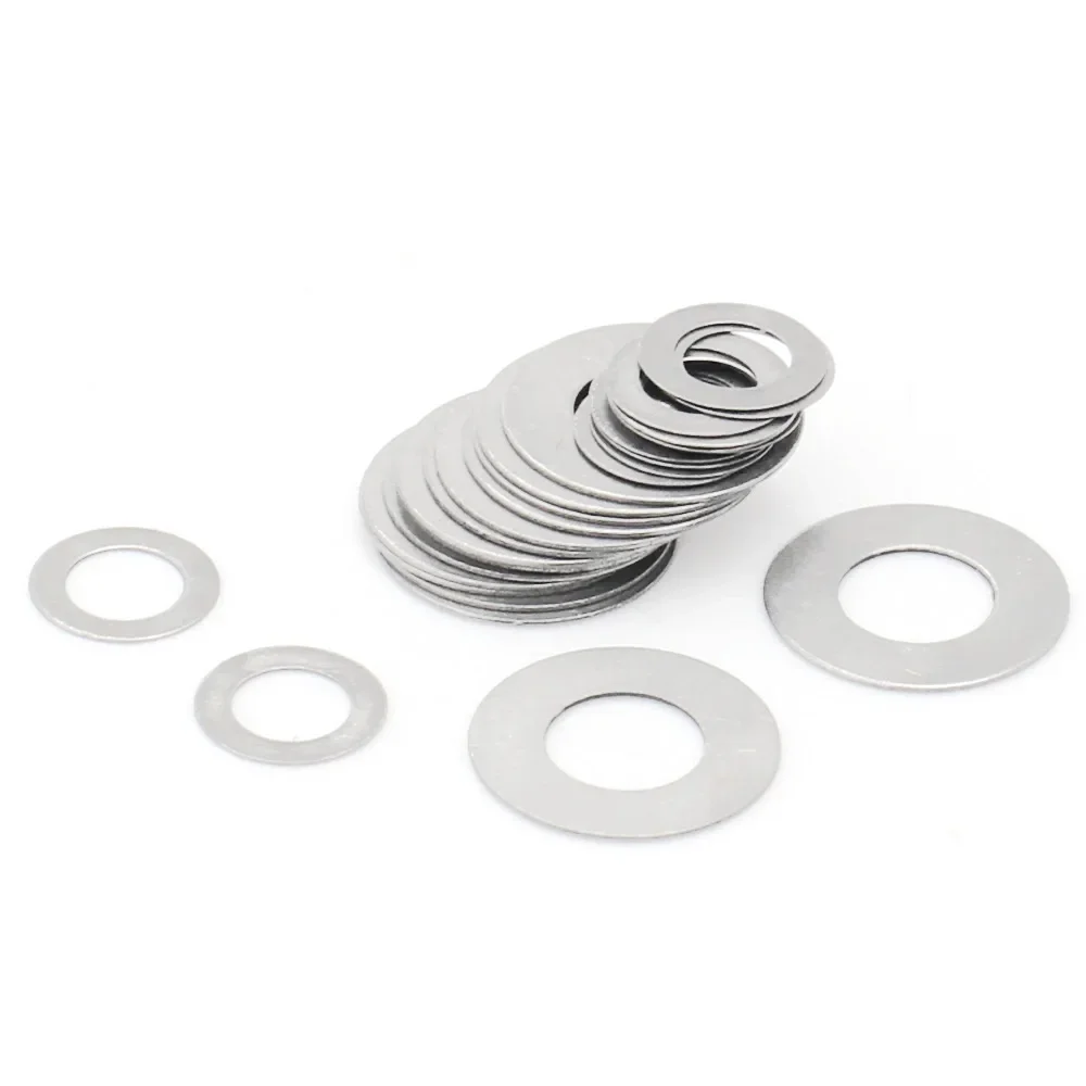 10/50pcs M3 M4 M5 M6 M8 M10 M12-M40 DIN988 304 Stainless Steel Adjusting Precision Shim Gasket Ultra Thin Flat Wafer Washer