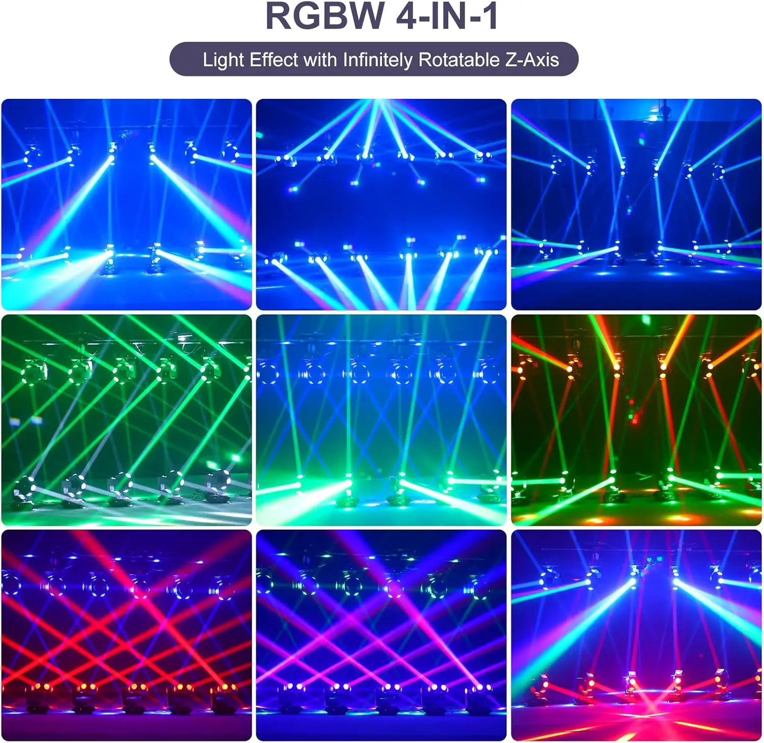 KEMAX 6X40W Fascio LED Testa mobile 240W UFO DJ Feste Luce 3 assi RGBW Strobe DMX Discoteca Luce da palco Effetto luce per Club Show