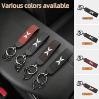 Car Logo Keychain Leather Keyrings Lanyard Metal Key Ring Accessories For Xpeng P7 G3 G3i G9 P5 X2 N5 F30 H93 Beta2019 2020 2021