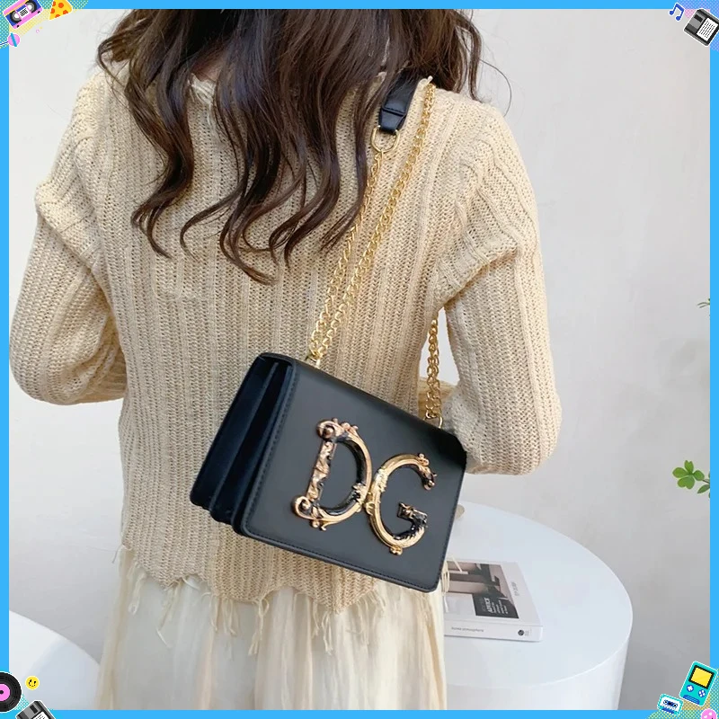 

Design Women's High-Class Elegant Handbag with Tassel Strap, Shoulder Sling Bag, Classic Small Square Bag with Letter