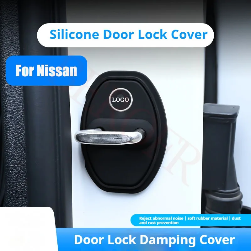 4pcs Car Door Lock Cover For Nissan Qashqai J10 Juke Micra Leaf Pathfinder 370Z Kicks