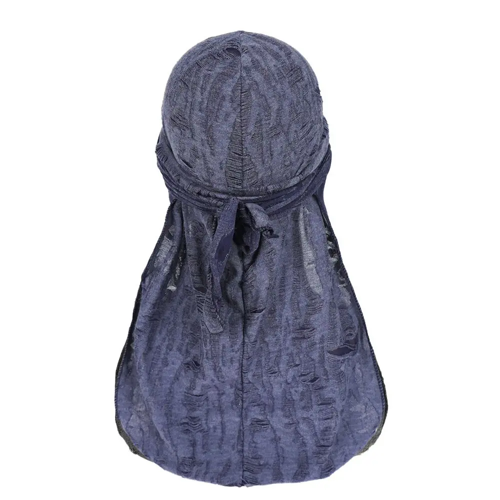Cotton Hip Hop Bandana Headscarf Breathable Headband Long Tail Pirate Cap Cycling Head Scarf Strap Headband Hat Hole Bandana Cap