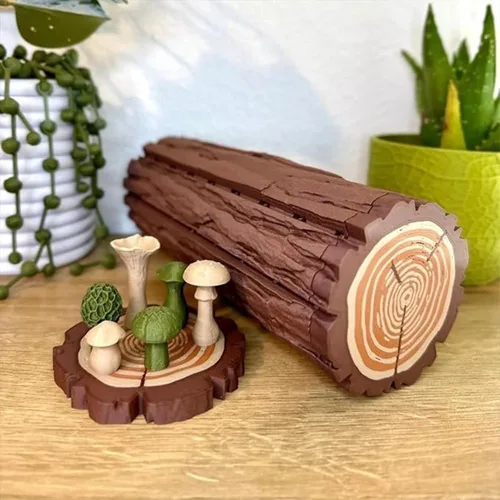 Juego de ajedrez de setas de bosque magnético, juego de ajedrez de bosque, tablero de ajedrez de madera, juego de mesa de botánica, juegos de ajedrez