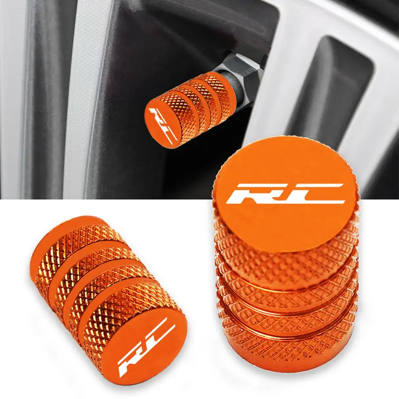 For KTM RC 125 200 390 2013 - 2019 All Years Motorcycle Tire Valve Air Port Stem Cover Cap Plug CNC Accessories With LOGO RC