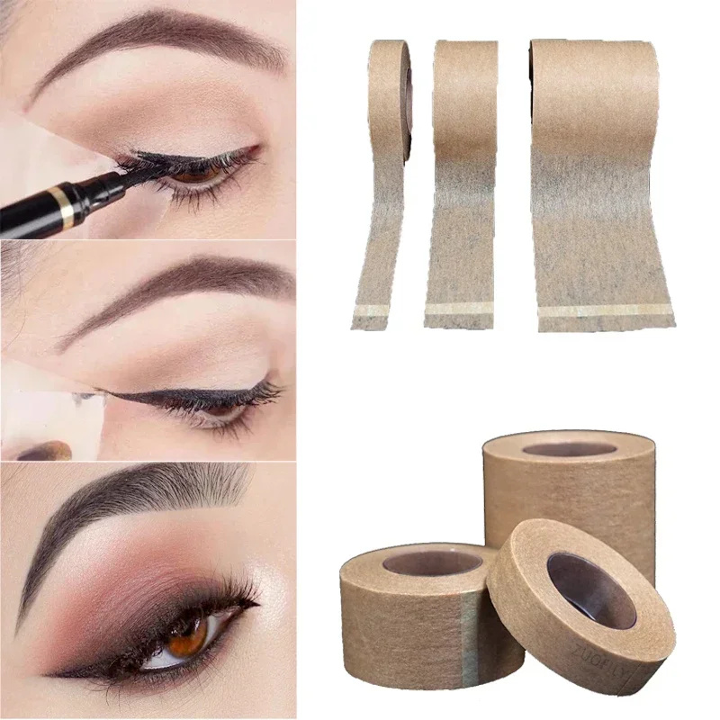 Rouleau de bandes de protection pour fard à barrage, autocollant, outil de maquillage pour les yeux, eye-liner, ruban pour les barrage, patch d'extension de cils, outil d'application de beauté, 9m, 1 pièce