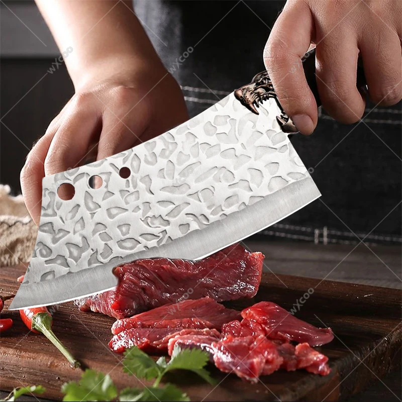 Stainless Steel Kitchen Knives Meat Cutting Chef Knife Professional Chef Knife Set Multipurpose Knives Butcher's Boning Knife