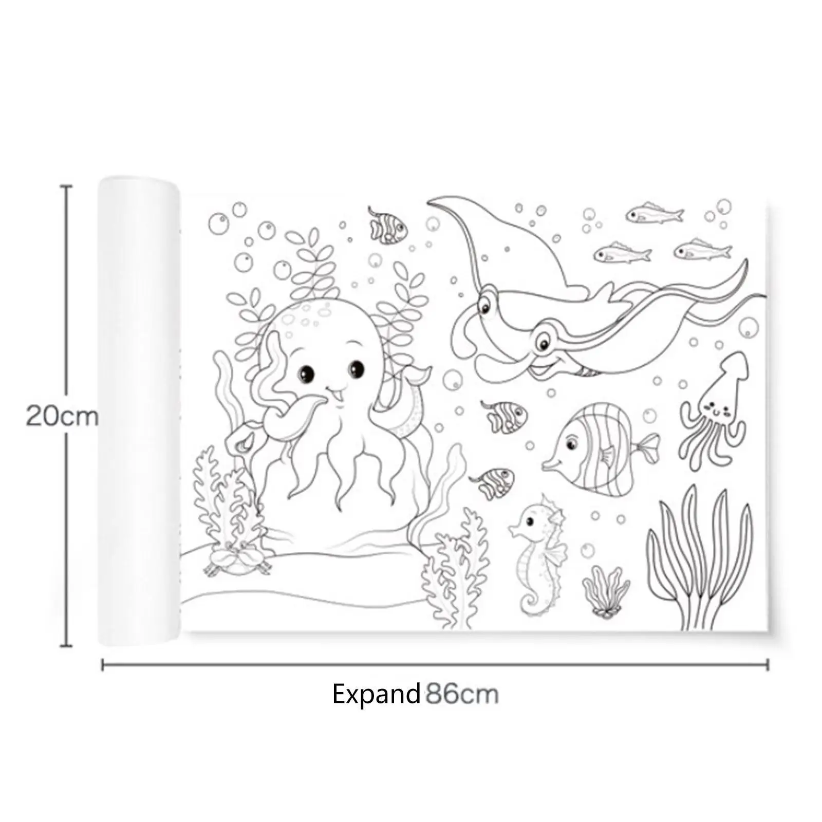 Drawing Roll for Kids, Brinquedos educativos, Livro de colorir, Papel para meninos e meninas