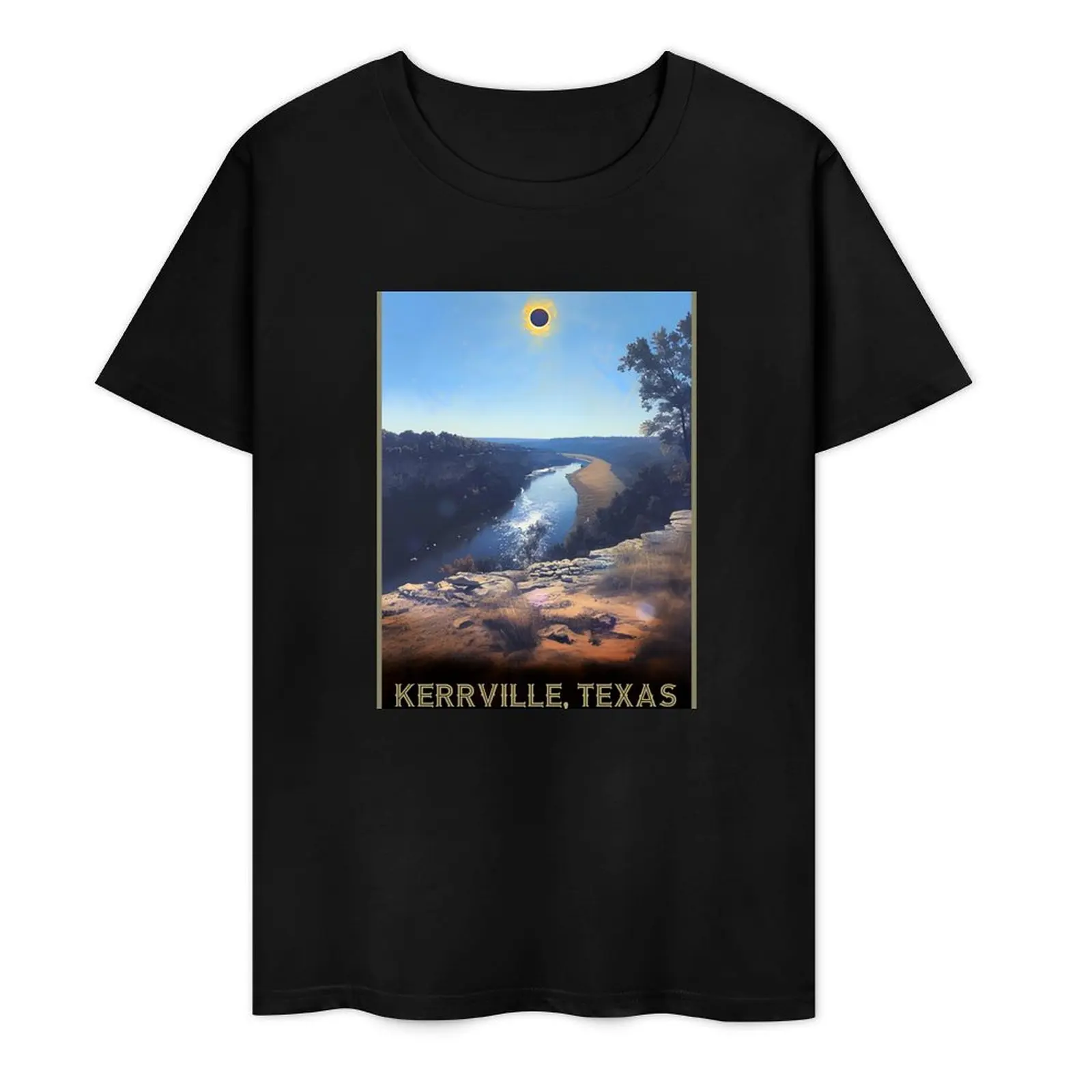 

Kerrville, TX Eclipse T-Shirt quick-drying oversized graphic tee Men's t-shirt