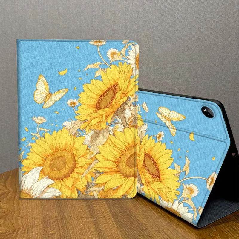 

Sunflower Illustration Pattern For Vivo IQOO Pad2 Pad3 Pad5 Air SE Pro 12.1 12.3 13 11.5 11 inch Tablet Case