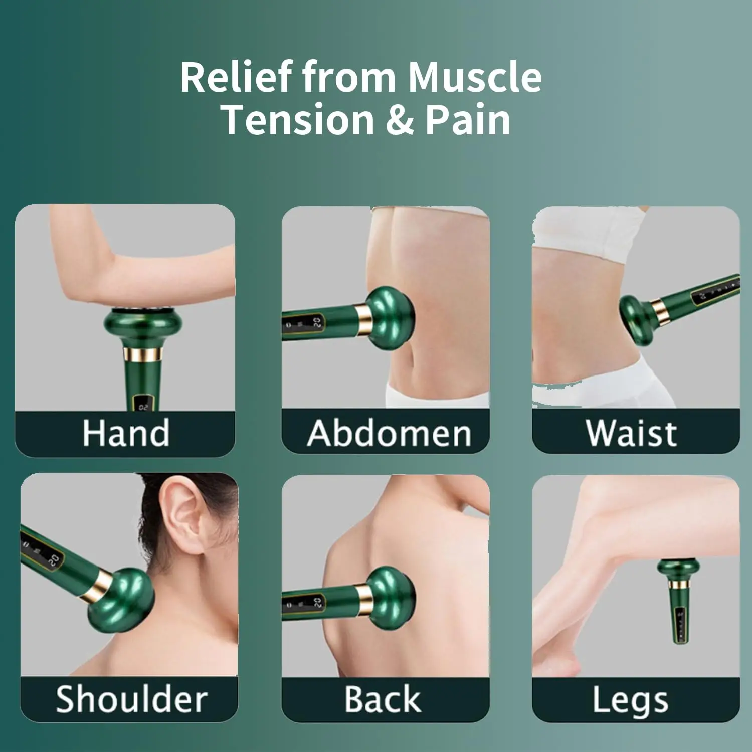 Mesin Pijat Cupping Magnetik Isi Ulang 12 Tingkat untuk Pembentukan Tubuh, Pijat Perut & Selulit