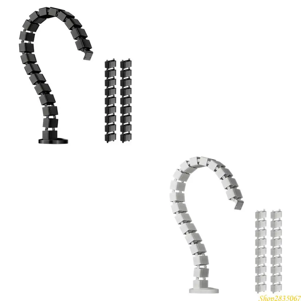 

Friendly ABS Desk Cable Concealer Tube For Wire Management Office Home Modular Design 831F