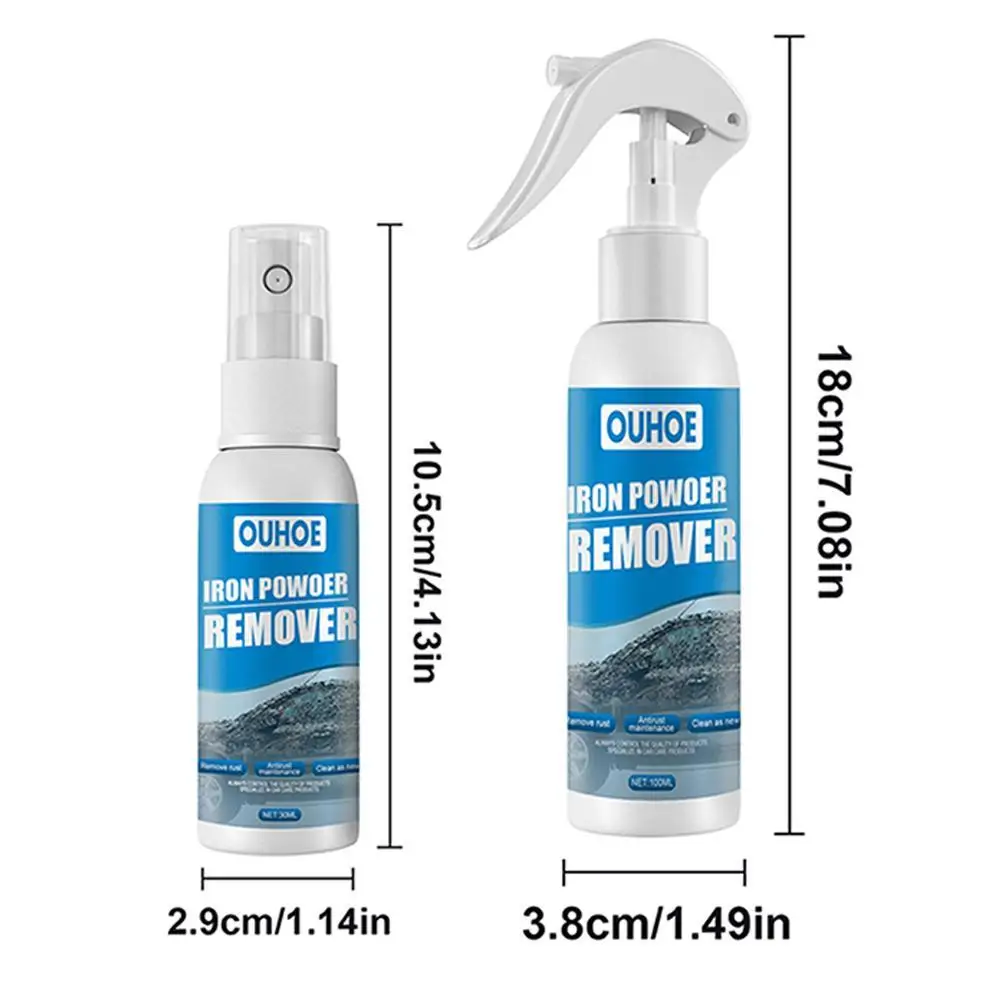 30/100ml Rust Inhibitor Rust Remover Derusting Spray Car Maintenance Cleaning Metal Paint Clean Anti-rust