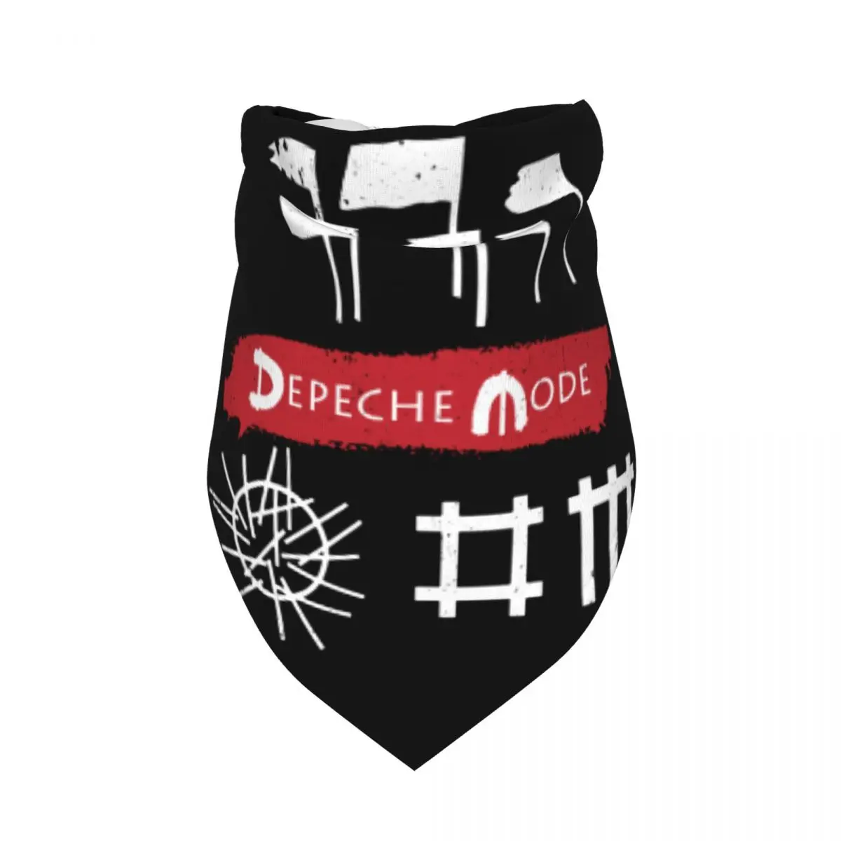 Depeche Cool Mode Electronic Rock Pet Scarf Thin Dogs Cats Bandana Personalized Triangle Bib Dog Cat Accessories