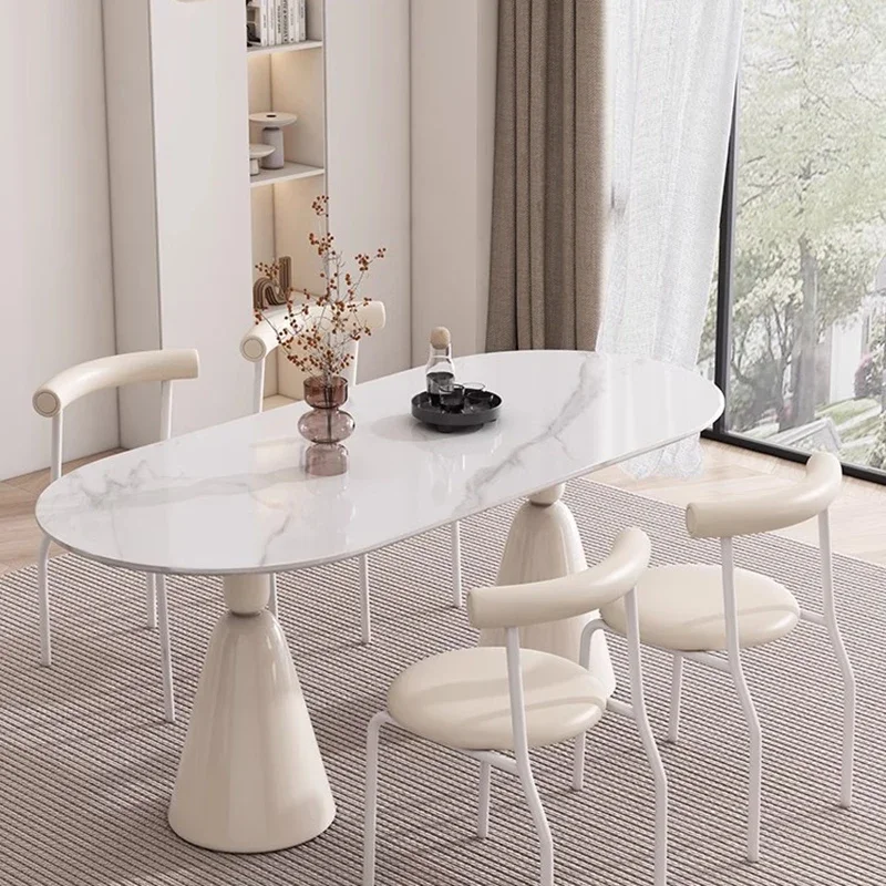 

Multifunctional Nordic Dining Table Space Savers Oval White Dining Table Industrial Living Muebles De Cocina Kitchen Furniture