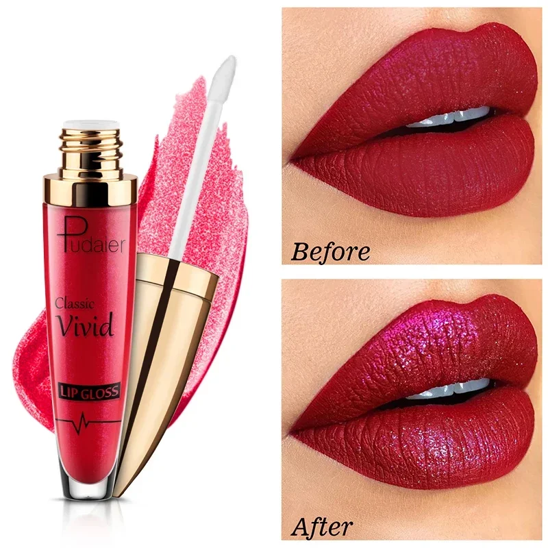 15 Color Glitter Liquid Lipsticks Shimmer Shiny Lipgloss Pearlescent Lip Tint Waterproof Long Lasting Matte Diamond Lips Glaze