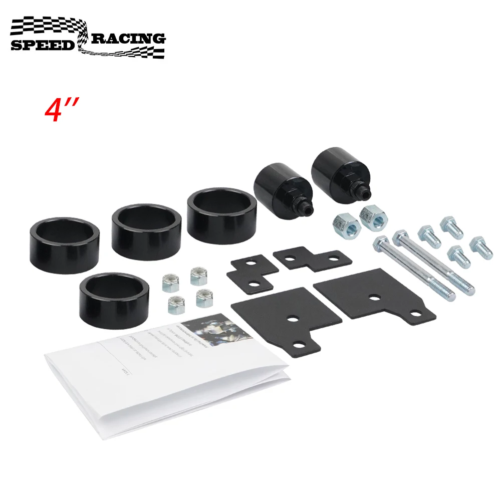 Front & Rear 4'' Lift Suspension Kit Compatible with Polaris sportsman 500 570 600 700 800 1999-2025 Black