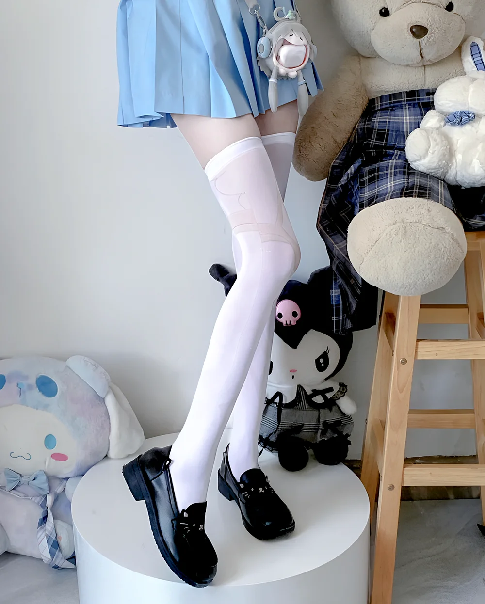 two-dimensional Calf stockings of the same style Kawaii cute JK printed loli over-the-knee socks fashionable Thigh socks