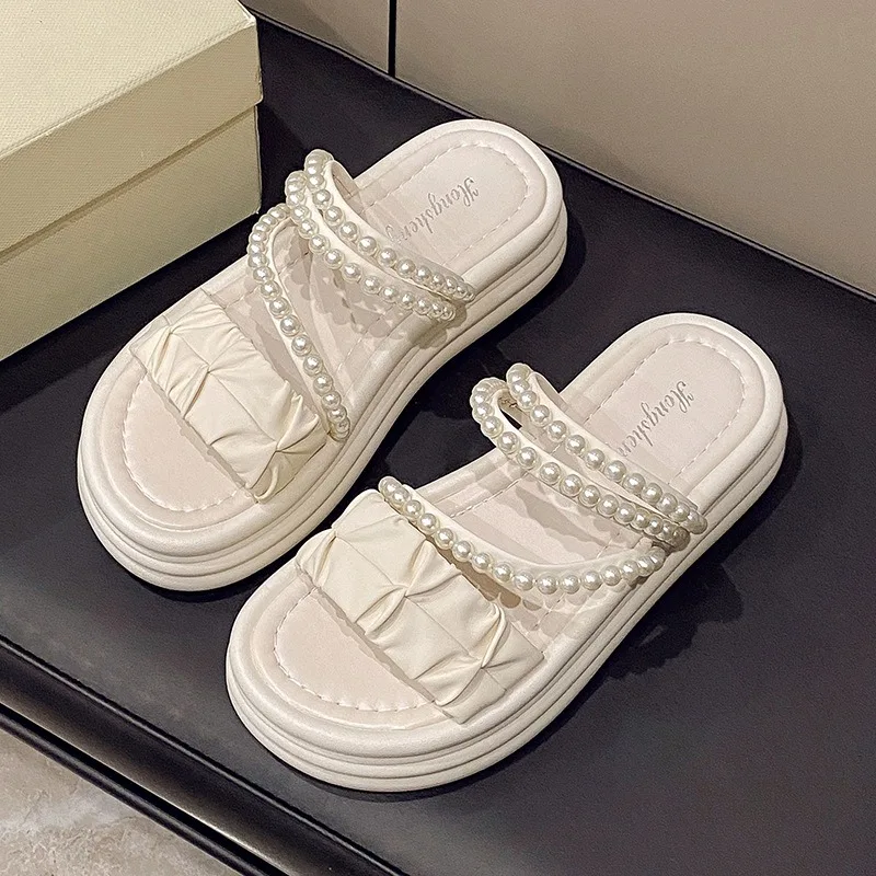 

Summer New Fairy Series Cool Slippers Girls Versatile with Skirts Two Wear Cool Slippers Thick Bottom Women's Cool Slippers