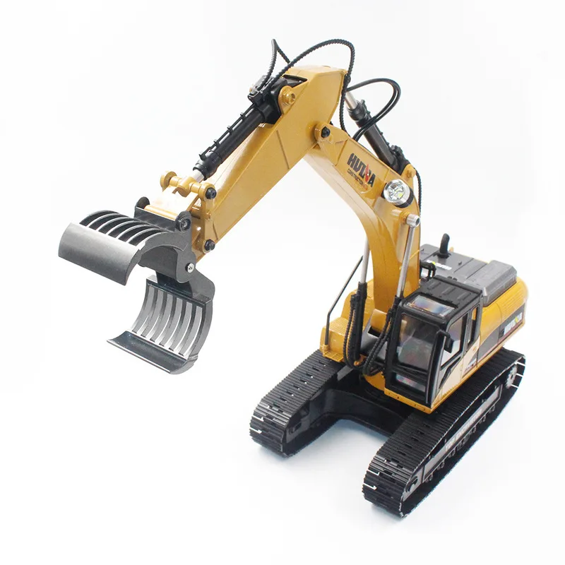 Large 23-channel all-metal excavator 1:14 large acousto-optic smoke remote control engineering vehicle model remote control toy