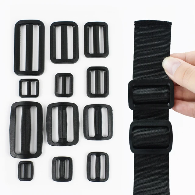 10/20/50/100Pcs Curve Tri-Glide Slider Black Plastic Buckles for 20-50mm Webbing Strap Adjust Carabiner Clips Belt Buckle Kits 6 10/20/50/100Pcs Curve Tri-Glide Slider Black Plastic Buckles for 20-50mm Webbing Strap Adjust Carabiner Clips Belt Buckle Kits 6