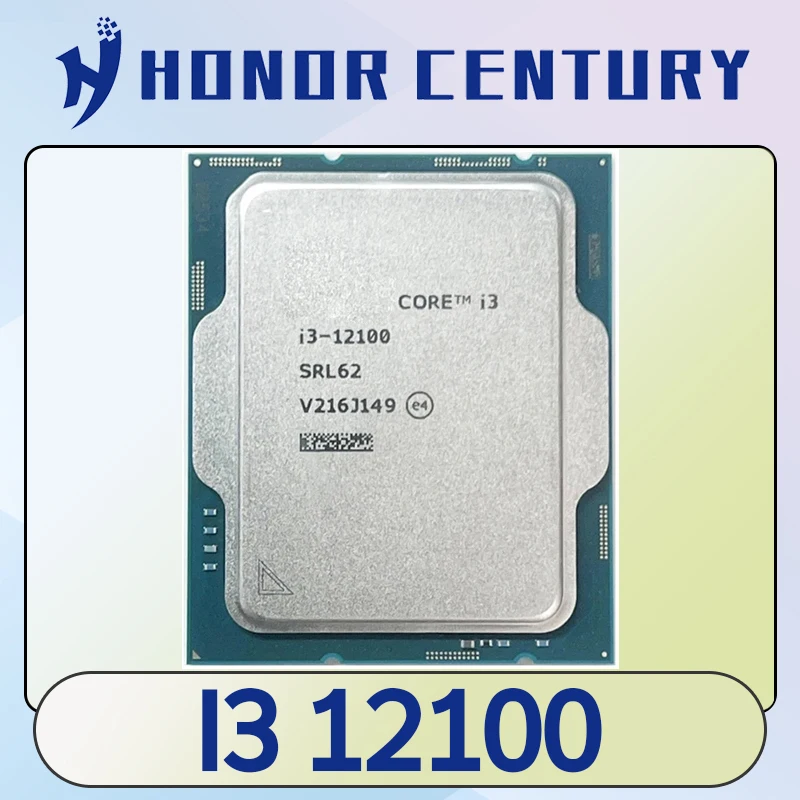 Core i3 12100 3.3GHz 4-core 8 thread 60W LGA 1700 processore cpu senza ventola