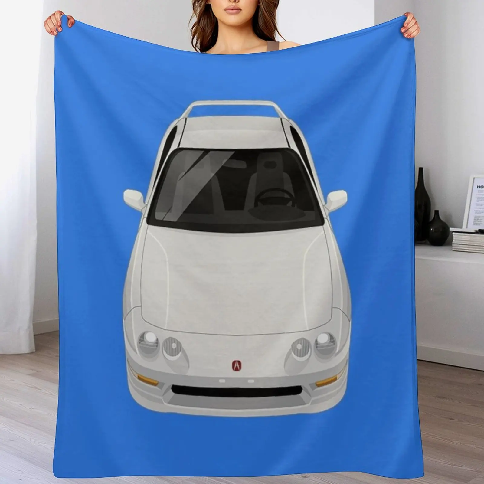 White Integra T-ShirtIntegra Type R 1997-2001 - White T-Shirt_by JDMart_ Throw Blanket Polar halloween Blankets