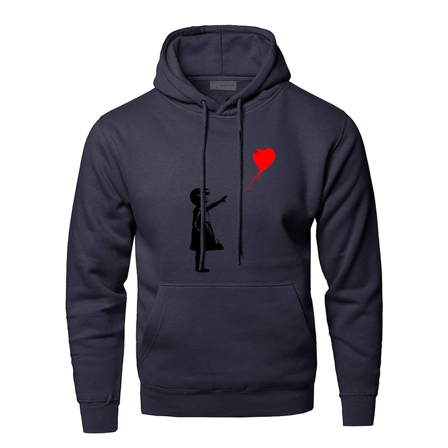 Paz mundial hoodies moletom masculino kcco balão menina banksy amor moletom com capuz inverno outono quente impressão streetwear