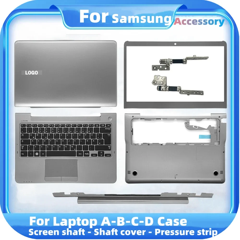 

NEW LCD Back Cover For Samsung NP530U3C NP530U3B NP535U3C NP535U3B Front Bezel/Hinges/Palmrest/Bottom Case Top Case Silver