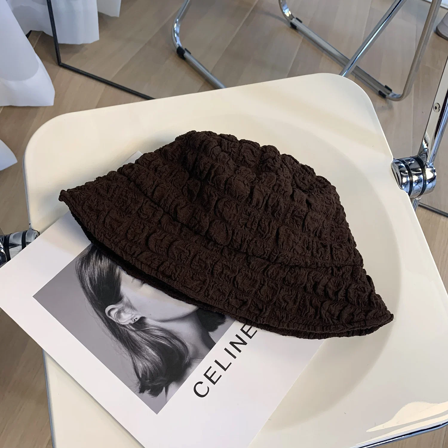 Oohmy 2024 K-Pop Frauen Mädchen Dünne Plissee Fischer Hut Sommer Y2k Sonnencreme Eimer Kappe Freizeit Panama Gorros – Detail 7